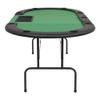GOLINPEILO Oval Folding 9-Player Games Poker Play Table with Chip Cup Holder Card Game Table Steel Base Casino Green 3 Fold 81.1" x 41.7" x 29.9" view 4