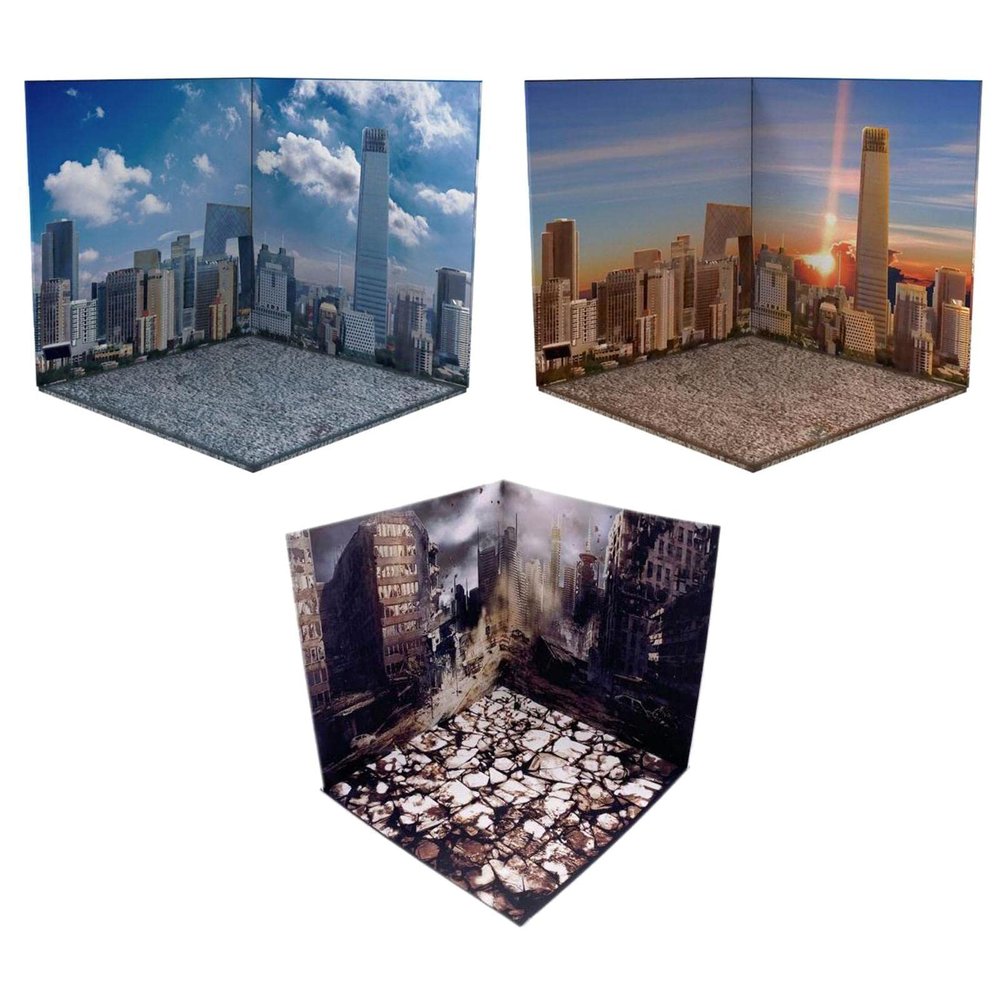 AMLESO 3X 1/12 Backdrop Scene Diorama Layout Background Storage for Action Figures