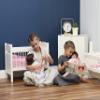 AmishToyBox.com Deluxe Doll Crib Toy - Designed for 16-20" Dolls - Katie's Collection - Bedding Included (White Finish) view 4