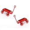 Factory Direct Craft Group of 2 Miniature Painted Lil Red Wagons with Moving Wheels for Dollhouses, Fairy Gardens, and Embellishing view 1
