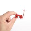 Factory Direct Craft Group of 2 Miniature Painted Lil Red Wagons with Moving Wheels for Dollhouses, Fairy Gardens, and Embellishing view 4