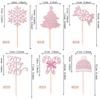 24 PCS Merry Christmas Cupcake Toppers Glitter Ho Ho Ho Christmas Tree Cupcake Picks Snowflake Cupcake Toppers for Merry Christmas Theme Birthday Party Cake Decorations Supplies view 2