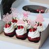 24 PCS Merry Christmas Cupcake Toppers Glitter Ho Ho Ho Christmas Tree Cupcake Picks Snowflake Cupcake Toppers for Merry Christmas Theme Birthday Party Cake Decorations Supplies view 3