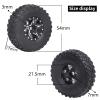 1.0 Beadlock Wheels & Tires Set & Aluminum Servo Horn for Axial SCX24 view 2