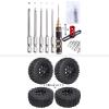 RC Short Course Truck Tires and Wheels & RC Screwdriver Set 17mm Wheel Wrench for Traxxas Slash 4x4 2WD Redcat Blackout view 1