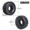 2.2 RC Crawler Tires 4PCS & RC Hex Driver Set 17mm Wheel Wrench for 1/8 1/10 RC Rock Crawler view 2