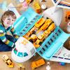 Transport Cargo Airplane, Large Theme Airplane Toy Set, Educational Toy Vehicle Play Set with Smoke Sound and Light, Fricton Powered Plane with Mini Cars and Men, Birthday Gift for Boys and Girls view 2