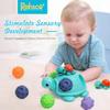 ROHSCE Sensory Balls for Baby Sensory Baby Toys 6 to 12 Months for Toddlers 1-3, Sensory Turtle Toy with Sensory Balls, Montessori Toys for Babies 6-12 Months Infant 0-6 Months (12 Pack) view 4