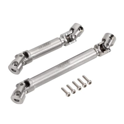 INJORA Center Drive Shaft Stainless Steel D-Shaped Hole Drive Shaft for SCX24 Gladiator Dodge Power Wagon 1/24 RC Crawler Upgrade Parts, 20g/Set