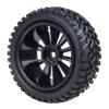 HobbyPark 2.99 inch / 76mm Rubber RC Car Tires Wheel Set & 12mm Hex Wheel Hubs Adapter, M4 Lock Nuts view 4