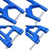 Aluminum Front Rear Suspension Arms Set & Front Steering Blocks Base C-Hubs Carriers Rear Hubs Set for 1/10 Losi Tenacity TT Pro (Blue) view 3