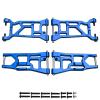 Aluminum Front Rear Suspension Arms Set & Front Steering Blocks Base C-Hubs Carriers Rear Hubs Set for 1/10 Losi Tenacity TT Pro (Blue) view 4