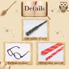 Abitoncc Wizard Costume Accessories Set Cosplay Props Gifts Magic Wand Tie Eyeglass Frame for Fans Birthday Halloween Dress-Up Party view 3