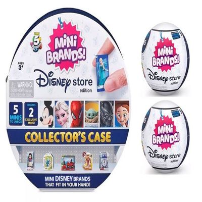 5 Surprise Mini Brands Disney Store Exclusive Series 1 Capsule Collectibles (Collector Case + 2 Capsules) Gold