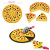 WEISHA Pizza Toy 1 Whole Round Pizza 6Pcs Small Pizza Toy Child Kitchen Simulation Pizza Party Fast Food Play Food Toy for Kids Kitchen Toy view 2