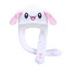 Ear Moving Jumping Hat, Winter Warm Rabbit Ears Bunny Hat for Cosplay Christmas Party (White) view 1