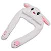 Ear Moving Jumping Hat, Winter Warm Rabbit Ears Bunny Hat for Cosplay Christmas Party (White) view 2