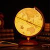 HRTC World Globe World Globe Antique Desktop Globe Lighting World Globe with Wooden Stand Built-in Led Lights Elegant Newest 9.8" Diameter Clear Text Marking view 3