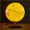 HRTC World Globe Classic Retro World Earth Desktop Basic Rotating Geographical Earthwood Base Lighting World Gelast 12.5" Clear Text Marking view 1