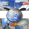 HRTC World Globe Newest 720 Rotating World Globe with Wooden Stand Geography Desktop Globe Lighting World Globe 12 Inch Diameter Clear Text Marking view 4