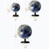 HRTC World Globe Practical Kids World Globe with Wooden Base Desktop Geo Globe Lighting Larger Size 9.8" Educational Globe Clear Text Marking view 2