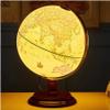 HRTC World Globe The Latest Version of The World Earth Ceremony with A Bracket and Warm Light Antique Earth Taiwan World Earth Gelast 25 Cm Clear Text Marking view 1
