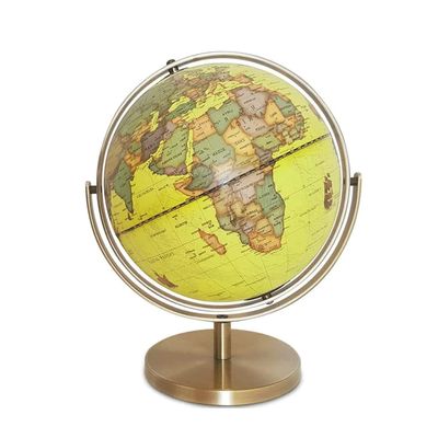 HRTC World Globe Education Adult Desktop Geographical Globe 12.5 -inch Large Earth 720 Rotation World Globe with Metal Bracket Clear Text Marking