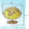 HRTC World Globe Education Adult Desktop Geographical Globe 12.5 -inch Large Earth 720  Rotation World Globe with Metal Bracket Clear Text Marking view 2