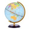 HRTC World Globe Newest Edition World Globe with Wooden Stand World Globe Light Kids Globe 32cm/12.5" Clear Text Marking view 1