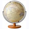 HRTC World Globe Classic Latest Version Illuminated World Globe with Wooden Stand 2 in 1 Geographic Large Globe Antique Table Top Globe 30 Cm Clear Text Marking view 1