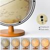 HRTC World Globe Classic Latest Version Illuminated World Globe with Wooden Stand 2 in 1 Geographic Large Globe Antique Table Top Globe 30 Cm Clear Text Marking view 4