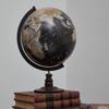 HRTC World Globe Classic Newest Retro English Globe Black Ocean Geography Globe Desktop Globe Decoration Handmade World Globe Clear Text Marking view 3