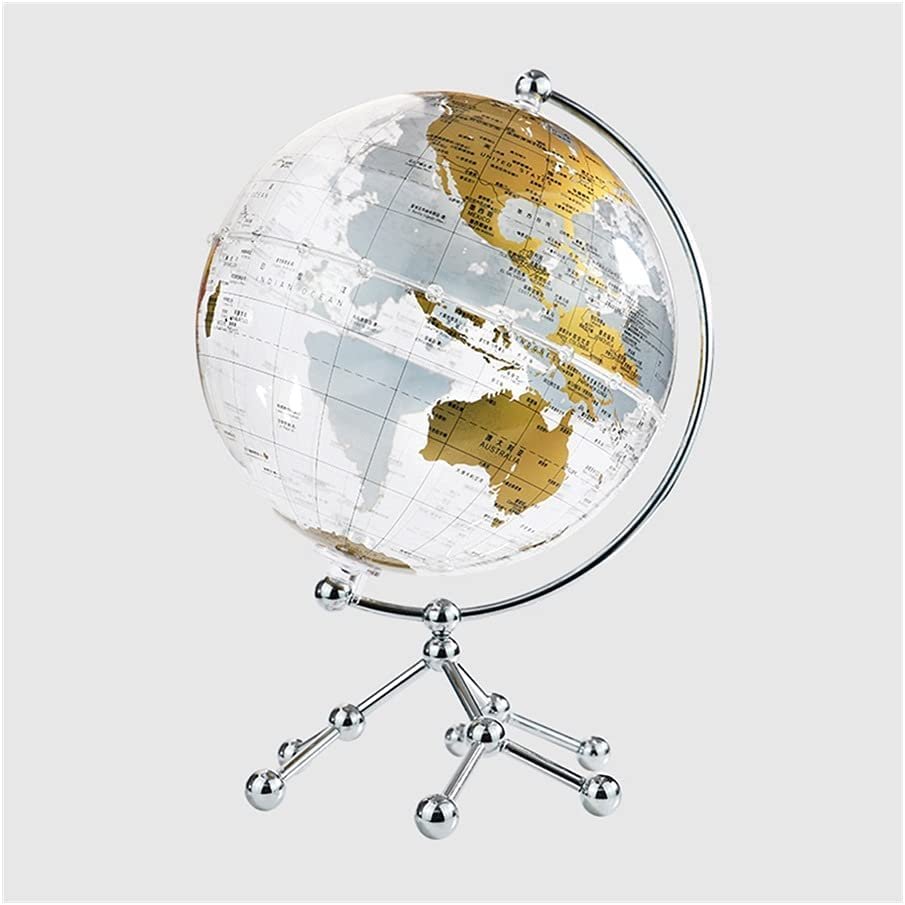 HRTC World Globe Creative World Earth Ceremony Built -in Dinosaur World Earth Ceremony with A Metal Triangle Gift 20 Cm/7.8 -inch Classic Fashion Clear Text Marking