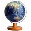 HRTC World Globe Light Up 5 Color Glowing World Globe 2 in 1 Globe Small Globe Geographic Globe with Wooden Frame Base Clear Text Marking view 1