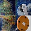 HRTC World Globe Light Up 5 Color Glowing World Globe 2 in 1 Globe Small Globe Geographic Globe with Wooden Frame Base Clear Text Marking view 3