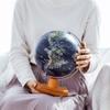 HRTC World Globe Light Up 5 Color Glowing World Globe 2 in 1 Globe Small Globe Geographic Globe with Wooden Frame Base Clear Text Marking view 4