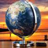 HRTC World Globe Geo Globes Led Lighting Globes for Kids and Adults, Large World Globes Desktop Educational Globes Navy Blue Globes 12 Inch Clear Text Marking view 2