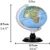 HRTC World Globe Kids World Globe with Raised Relief Learning Educational Rotating World Map Globe Lighting Globe 10 Inch Clear Text Marking view 2