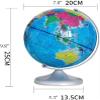 HRTC World Globe Classic Mini Educational Rotating World Map Globe Decorative Earth Kids Globe Desktop Globe 7.8 Inch Clear Text Marking view 2