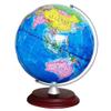 HRTC World Globe Elegant Classic Retro World Earth Education Map with A Wooden Rack Blue Ocean World Gelast 12.5" Clear Text Marking view 1