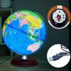 HRTC World Globe Elegant Classic Retro World Earth Education Map with A Wooden Rack Blue Ocean World Gelast 12.5" Clear Text Marking view 4