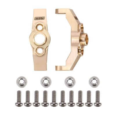 INJORA Brass Caster Blocks C-Hubs 4g Front Counterweight for 1/18 RC Crawler TRX4M Upgrade Parts,2pcs