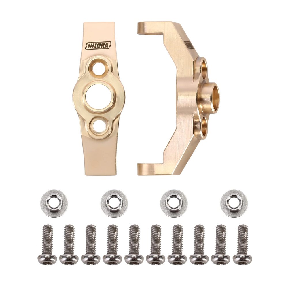INJORA Brass Caster Blocks C-Hubs 4g Front Counterweight for 1/18 RC Crawler TRX4M Upgrade Parts,2pcs