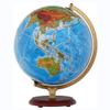 HRTC World Globe Classic Blue Illuminated Globe 360 Rotating World Globe Night Light Built-in Led Globe with Wood Frame Base 9.8" Clear Text Marking view 1