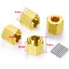 MOHERO 6mm Brass Wheel Hex Hub Extenders 4Pcs for 1/18 RC Crawler Car TRX4M view 4
