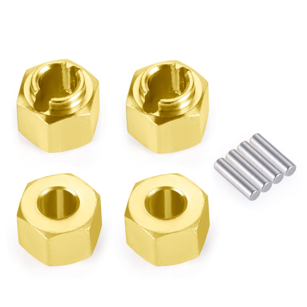 MOHERO 5mm Brass Wheel Hex Hub Extenders 4Pcs for 1/18 RC Crawler Car TRX4M