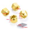 MOHERO 5mm Brass Wheel Hex Hub Extenders 4Pcs for 1/18 RC Crawler Car TRX4M view 4