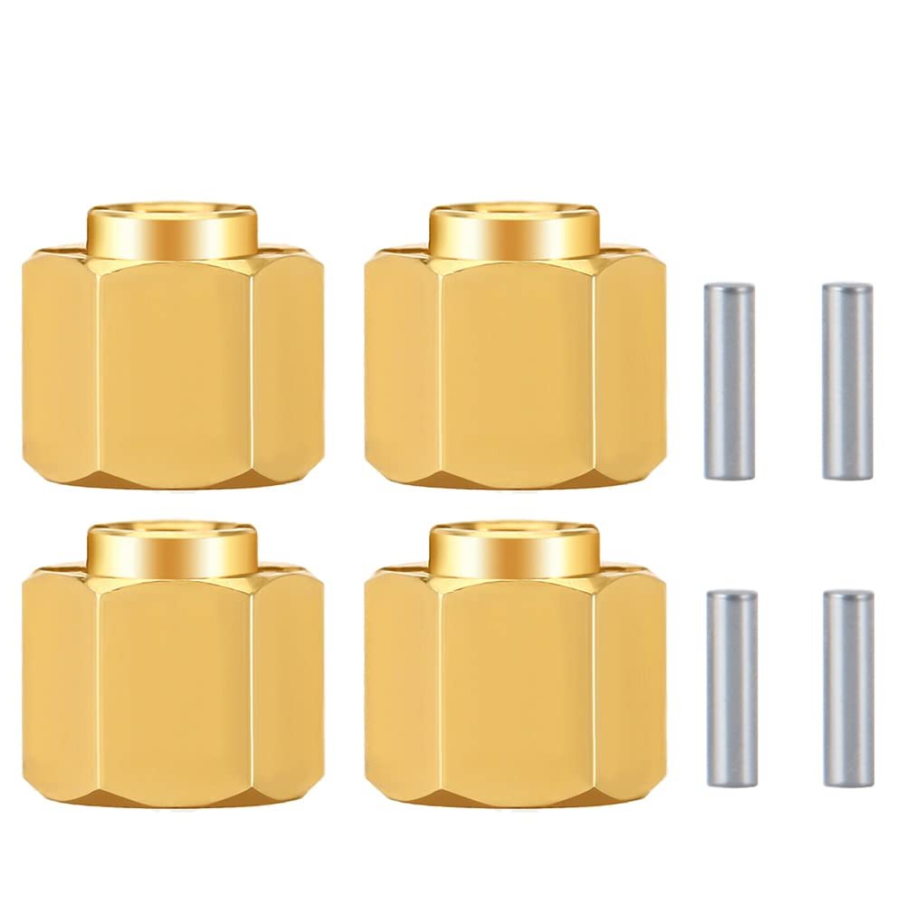 RCLIONS Brass RC Wheel Hex Hub 6mm Drive Adapter for TRX4M 1/18th RC Crawler Car Upgrades