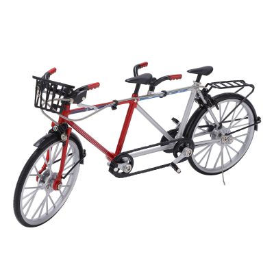 Zerodis Tandem 1/10 Simulation Bike Decoration Desktop Bike Figurines Play Vehicles Toy Vehicles