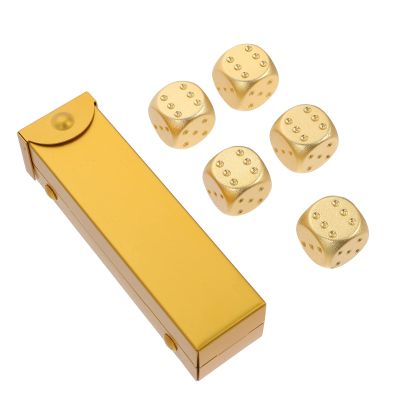 Homoyoyo Toys 1 Set Metal Dice Desk Game Dices Party RPG Chips Pub Decorative Multi Sided Craps Table Ktv Colored Craft Portable Decorate Aluminum Alloy